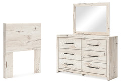 Hoover Furniture Outlet - Ashley Furniture - Lawroy Twin Panel Headboard, Dresser and Mirror - Twin Panel Headboard, Dresser and Mirror - B2310B27