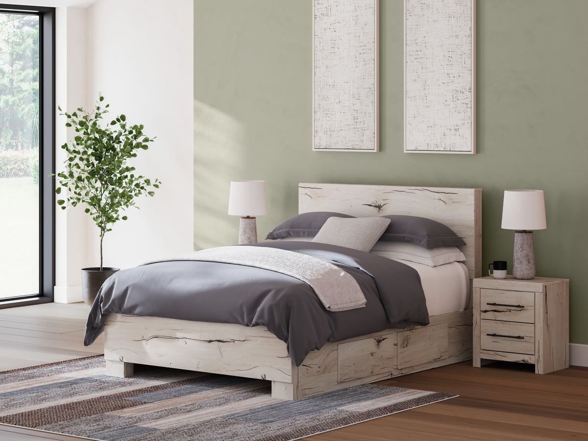 Hoover Furniture Outlet - Ashley Furniture - Lawroy Queen Panel Bed with Storage - Queen Panel Bed with Storage - B2310B8