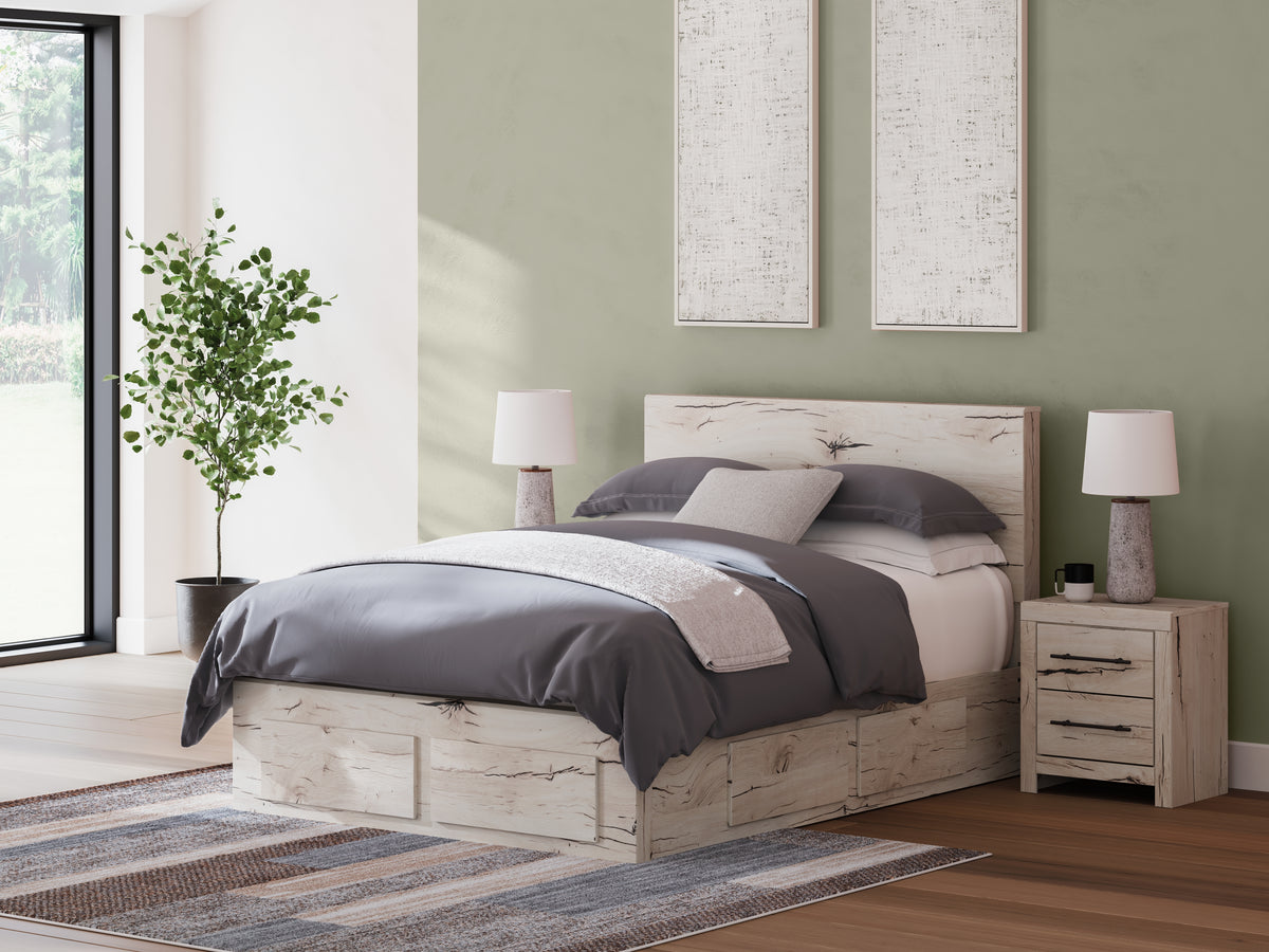 Hoover Furniture Outlet - Ashley Furniture - Lawroy Queen Panel Storage Bed - Queen Panel Storage Bed - B2310B9