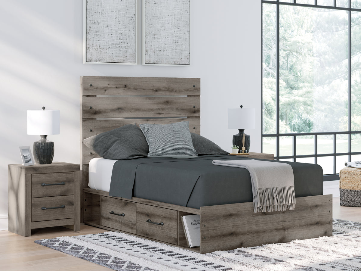 Hoover Furniture Outlet - Ashley Furniture - Graystorm Full Panel Storage Bed - Full Panel Storage Bed - PCB2405B16
