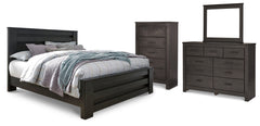 Hoover Furniture Outlet - Ashley Furniture - Brinxton King Panel Bed, Dresser, Mirror and Chest - King Panel Bed, Dresser, Mirror and Chest - B249B26