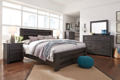 Hoover Furniture Outlet - Ashley Furniture - Brinxton King Panel Bed, Dresser, Mirror, Chest and Nightstand - King Panel Bed, Dresser, Mirror, Chest and Nightstand - B249B22