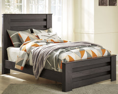 Hoover Furniture Outlet - Ashley Furniture - Brinxton Full Panel Bed - Full Panel Bed / Charcoal - B249B5