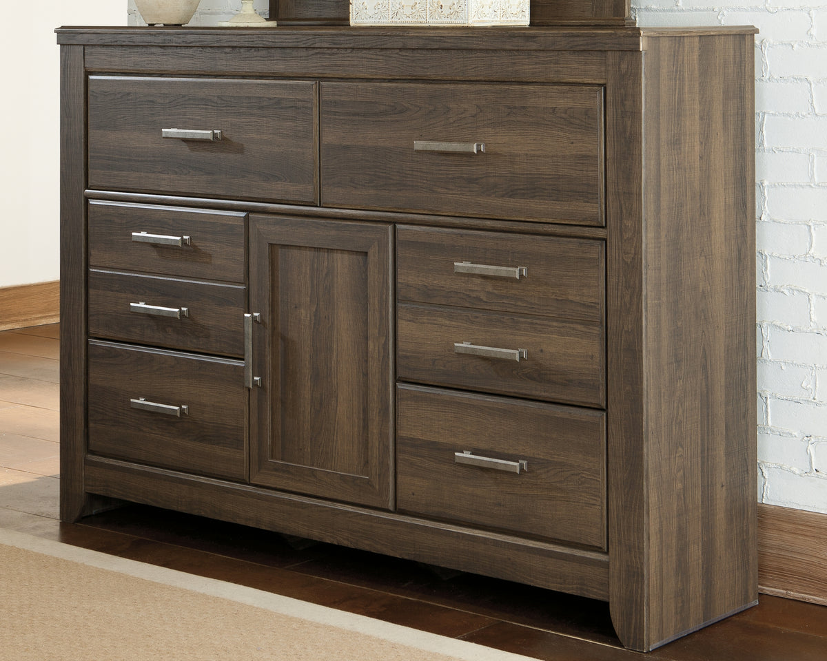 Hoover Furniture Outlet - Ashley Furniture - Juararo Dresser - Six Drawer Dresser / Dark Brown - B251-31