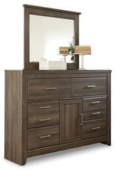 Juararo Queen Poster Bed, Dresser, Mirror, Chest and Nightstand