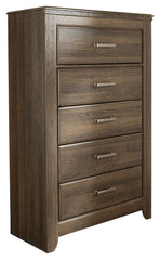 Juararo King Poster Bed, Dresser, Mirror and Chest