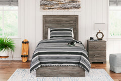 Hoover Furniture Outlet - Ashley Furniture - Ralinksi Twin Panel Bed - Twin Panel Bed / Gray - B2587B11