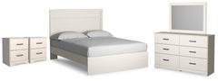 Hoover Furniture Outlet - Ashley Furniture - Stelsie Queen Panel Bed, Dresser, Mirror and 2 Nightstands - Queen Panel Bed, Dresser, Mirror and 2 Nightstands - B2588B20