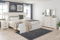 Hoover Furniture Outlet - Ashley Furniture - Stelsie King Panel Bed with Dresser, Mirror and Nightstand - King Panel Bed with Dresser, Mirror and Nightstand - B2588B8