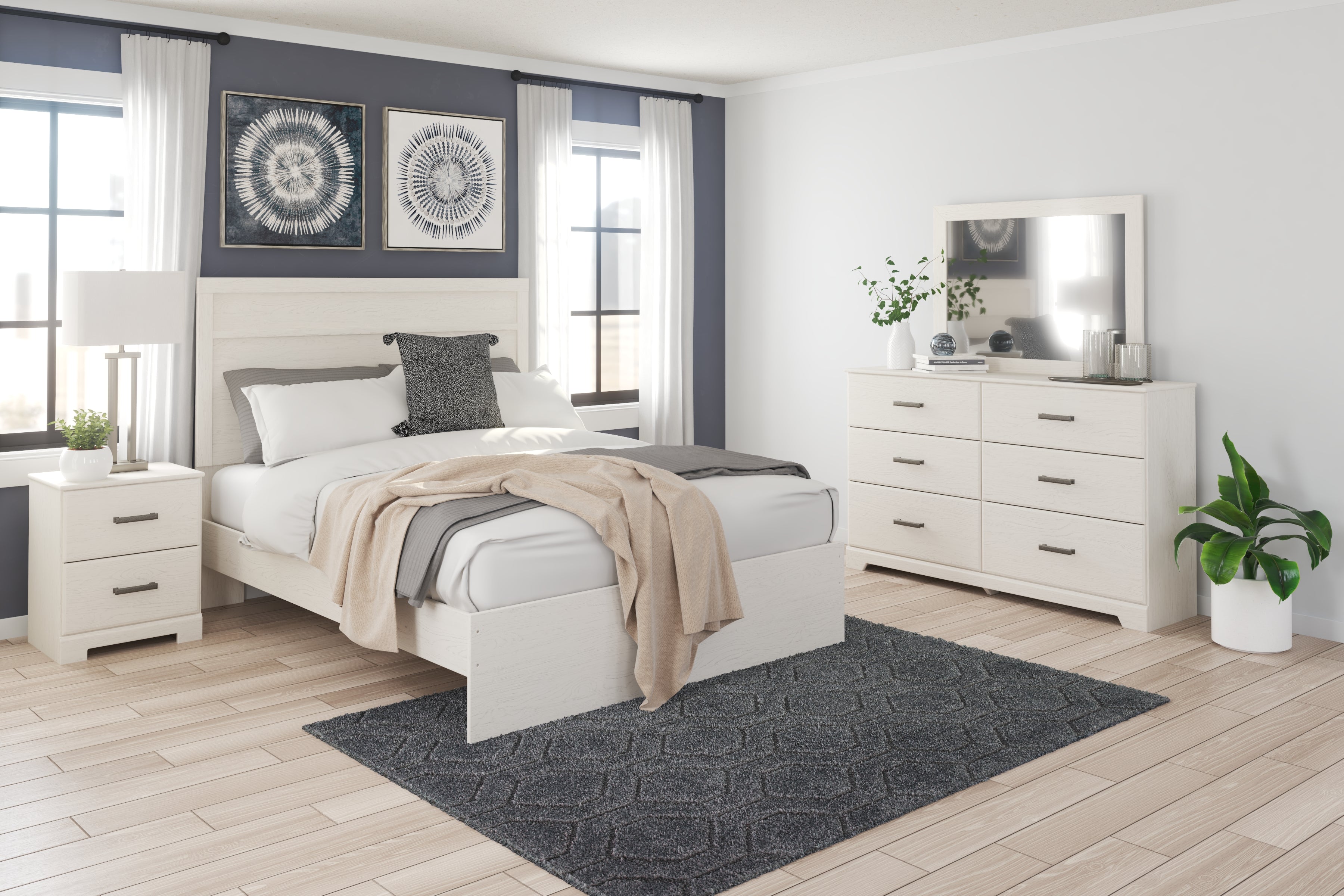 Hoover Furniture Outlet - Ashley Furniture - Stelsie Queen Panel Bed - Queen Panel Bed - B2588B2