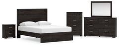 Hoover Furniture Outlet - Ashley Furniture - Belachime Queen Panel Bed, Dresser, Mirror, Chest and Nightstand - Queen Panel Bed, Dresser, Mirror, Chest and Nightstand - B2589B16