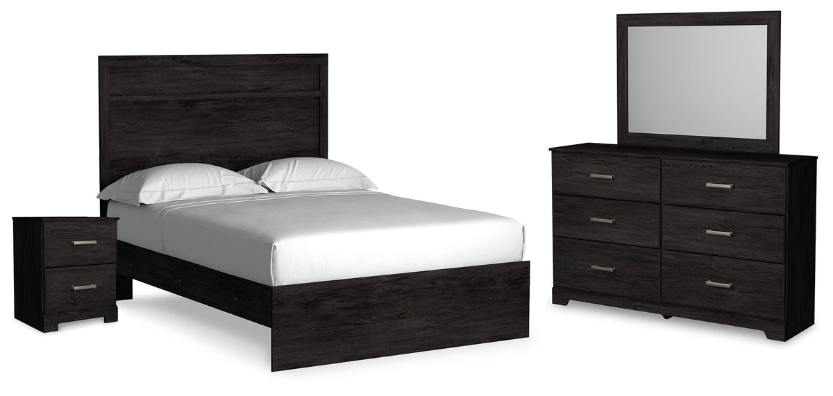 Hoover Furniture Outlet - Ashley Furniture - Belachime Full Panel Bed, Dresser, Mirror and Nightstand - Full Panel Bed, Dresser, Mirror and Nightstand - B2589B18