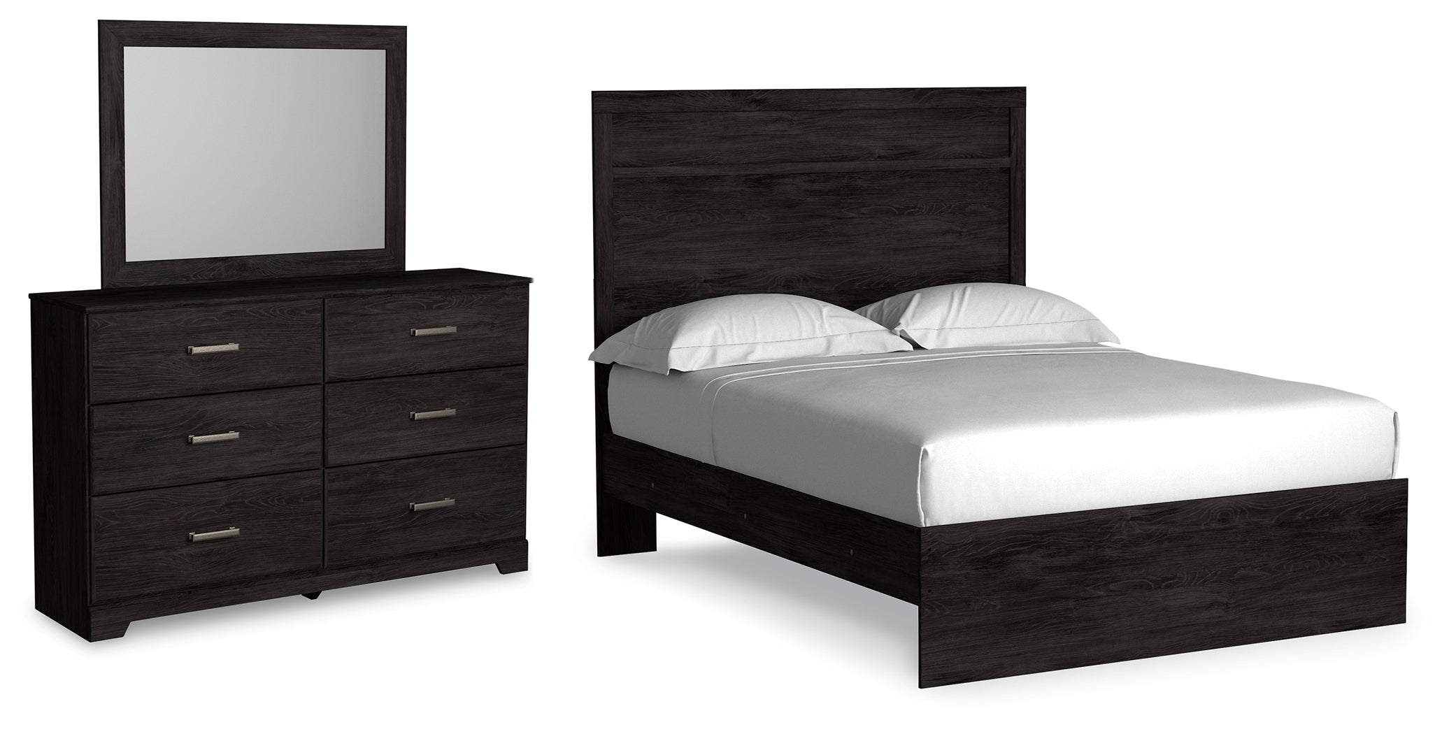 Hoover Furniture Outlet - Ashley Furniture - Belachime Full Panel Bed, Dresser and Mirror - Full Panel Bed, Dresser and Mirror - B2589B6