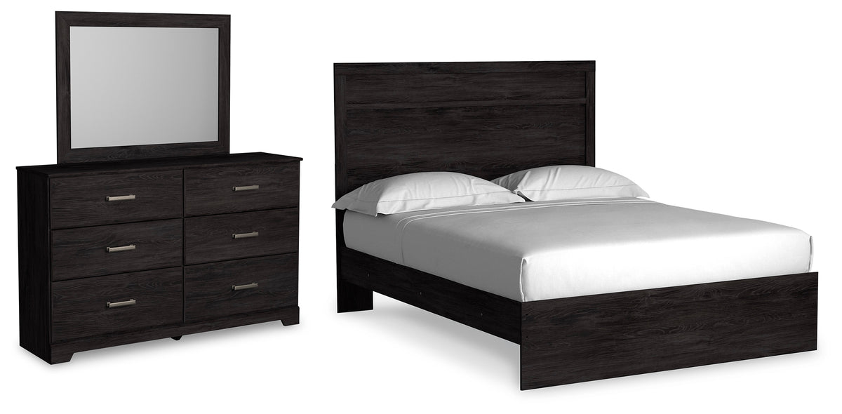 Hoover Furniture Outlet - Ashley Furniture - Belachime Queen Panel Bed, Dresser and Mirror - Queen Panel Bed, Dresser and Mirror - B2589B3