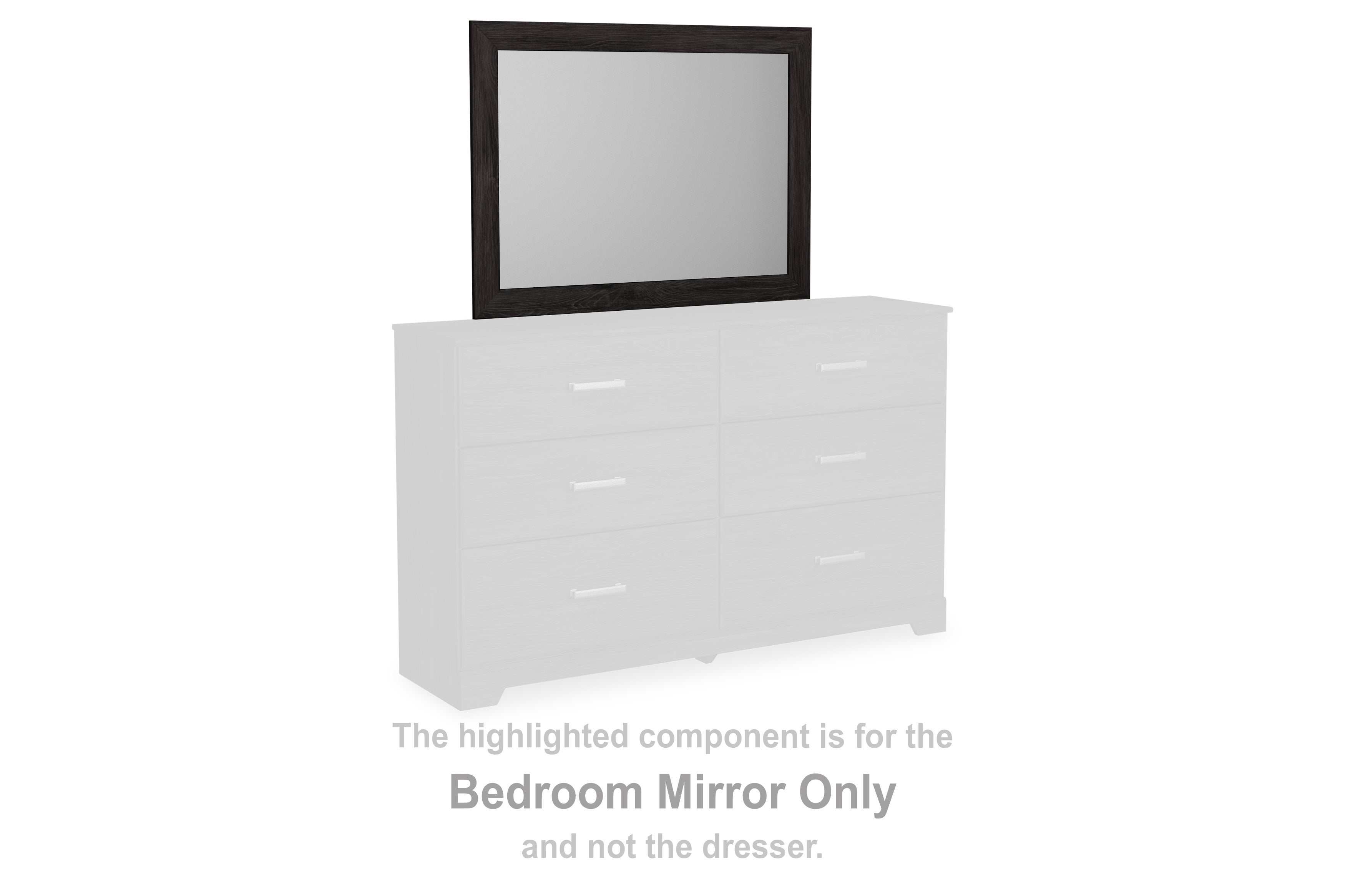Hoover Furniture Outlet - Ashley Furniture - Belachime Bedroom Mirror - Bedroom Mirror / Charcoal - B2589-36