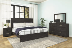 Hoover Furniture Outlet - Ashley Furniture - Belachime King Panel Bed, Dresser, Mirror, and Nightstand - King Panel Bed, Dresser, Mirror, and Nightstand - B2589B8
