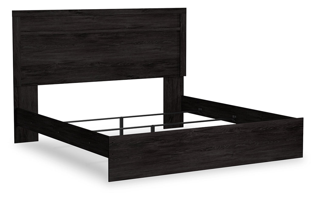 Hoover Furniture Outlet - Ashley Furniture - Belachime King Panel Bed - King Panel Bed / Charcoal - B2589B4