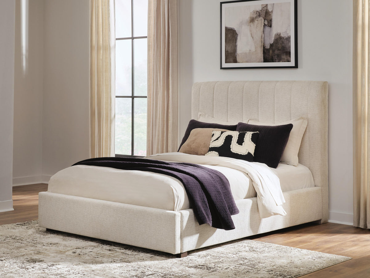Hoover Furniture Outlet - Ashley Furniture - Shoralli Queen Upholstered Storage Bed - Queen Upholstered Storage Bed - B2611B4