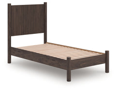 Hoover Furniture Outlet - Ashley Furniture - Pamytta Twin Panel Platform Bed - Twin Panel Platform Bed / Brown - PCB2614B2