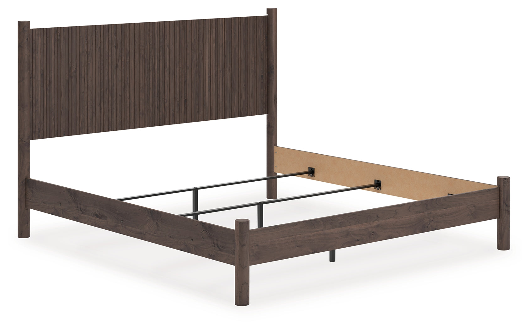 Hoover Furniture Outlet - Ashley Furniture - Pamytta King Panel Bed - King Panel Bed / Brown - PCB2614B26