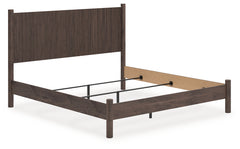 Hoover Furniture Outlet - Ashley Furniture - Pamytta King Panel Bed - King Panel Bed / Brown - PCB2614B26