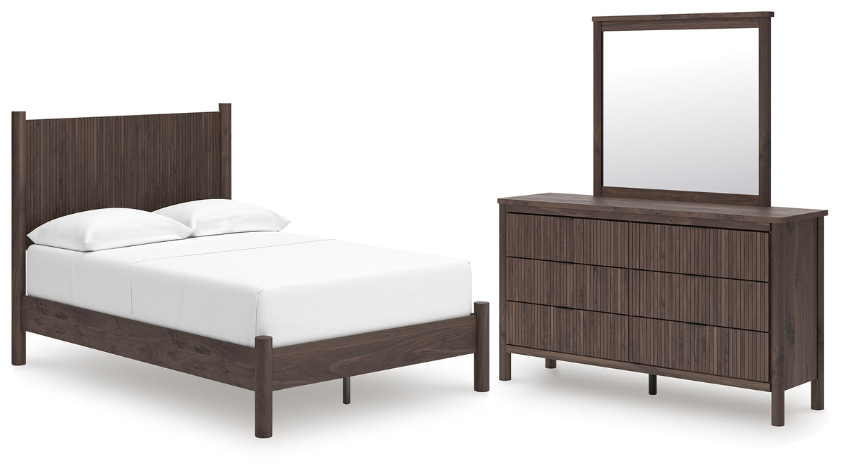 Hoover Furniture Outlet - Ashley Furniture - Pamytta Full Panel Platform Bed, Dresser and Mirror - Full Panel Platform Bed, Dresser and Mirror - PCB2614B5