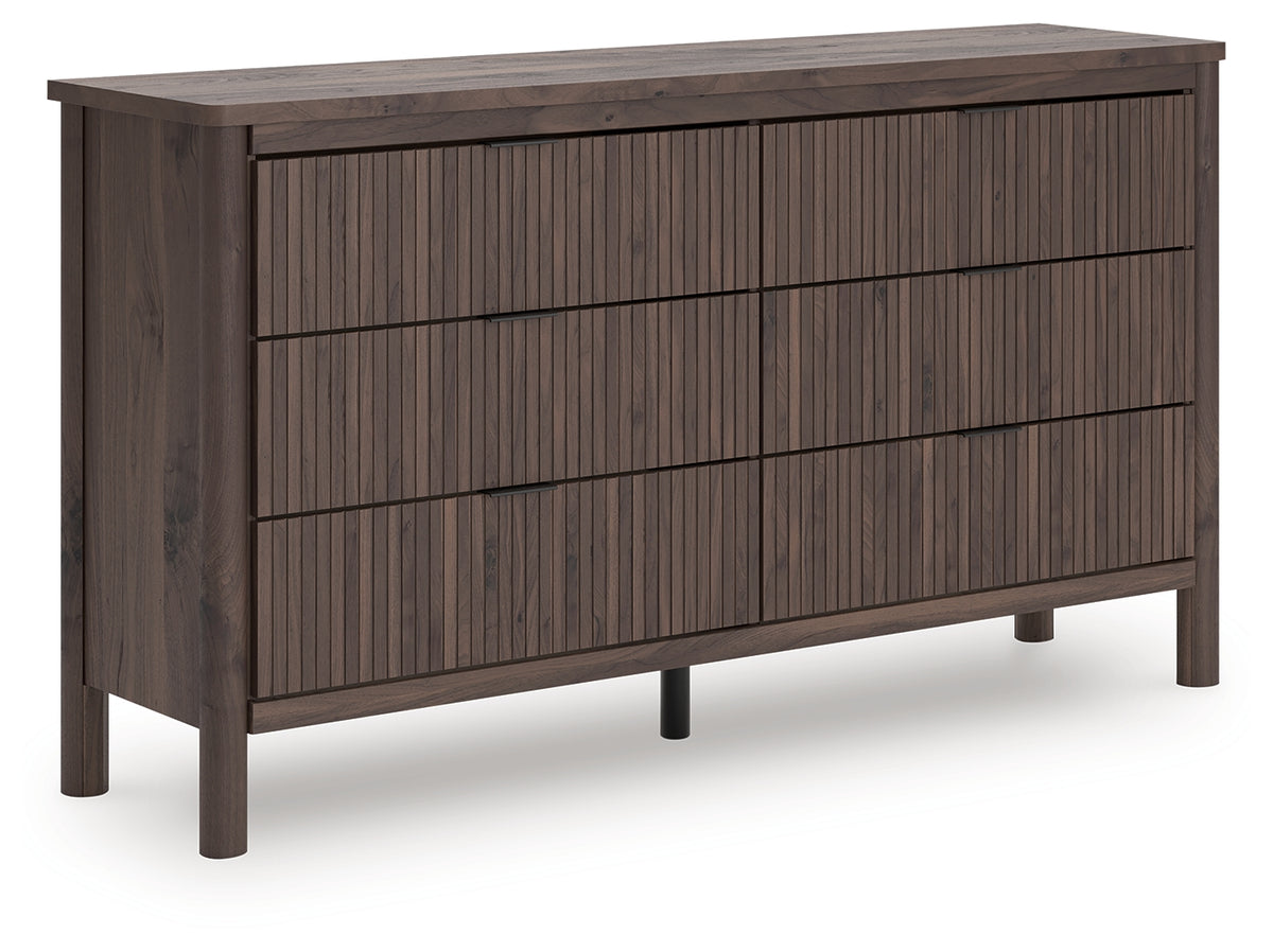 Hoover Furniture Outlet - Ashley Furniture - Pamytta Dresser - Six Drawer Dresser / Brown - PCB2614-31