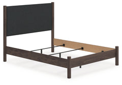 Hoover Furniture Outlet - Ashley Furniture - Pamytta Queen Upholstered Panel Bed - Queen Upholstered Panel Bed / Brown - PCB2614B24