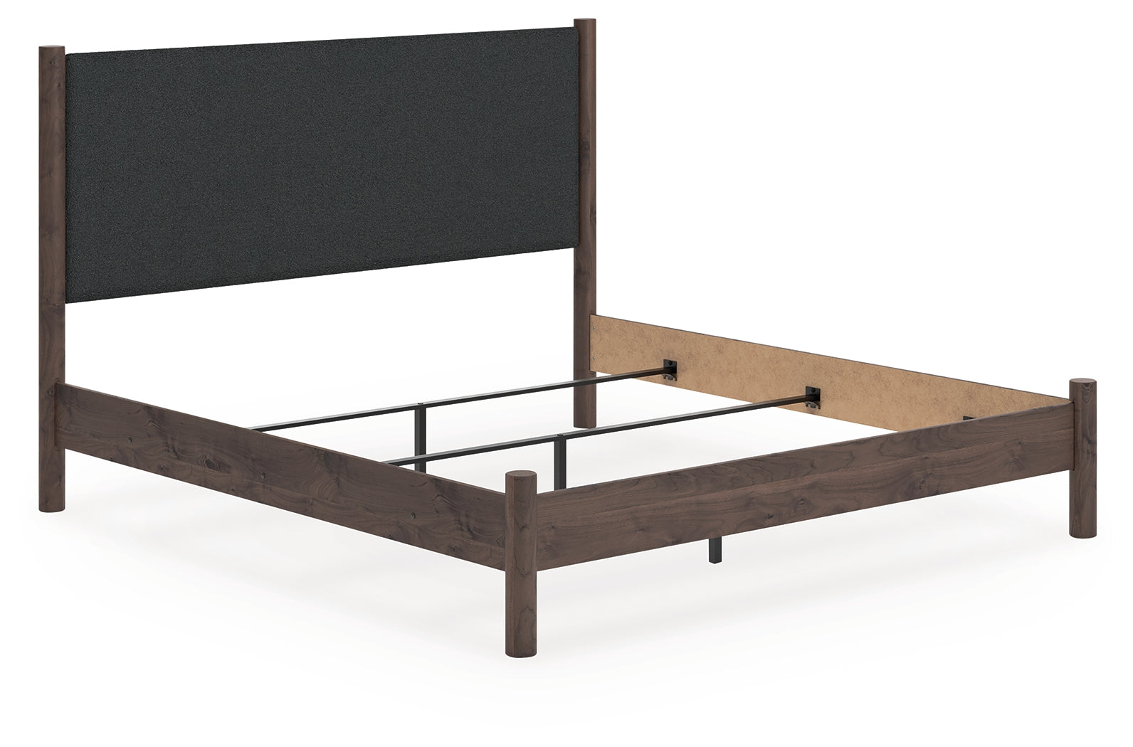 Hoover Furniture Outlet - Ashley Furniture - Pamytta King Upholstered Panel Bed - King Upholstered Panel Bed / Brown - PCB2614B29