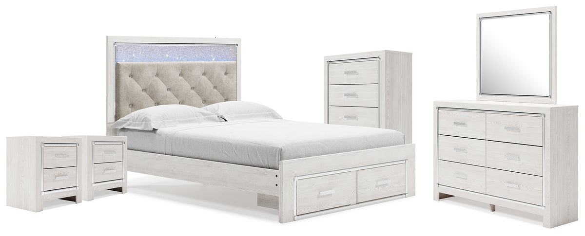 Hoover Furniture Outlet - Ashley Furniture - Altyra Queen Storage Bed, Dresser Mirror, Chest and 2 Nightstands - Queen Storage Bed, Dresser Mirror, Chest and 2 Nightstands - B2640B72