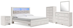 Altyra King Storage Bed, Dresser, Mirror, Chest and Nightstand