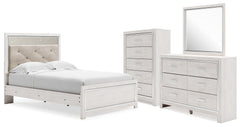 Hoover Furniture Outlet - Ashley Furniture - Altyra Full Panel Bed, Dresser, Mirror and Chest - Full Panel Bed, Dresser, Mirror and Chest - B2640B71
