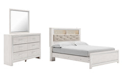Hoover Furniture Outlet - Ashley Furniture - Altyra Queen Panel Bookcase Bed, Dresser and Mirror - Queen Panel Bookcase Bed, Dresser and Mirror - B2640B11