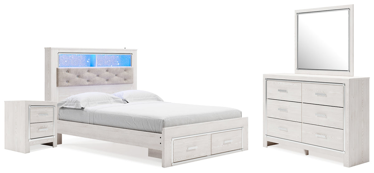 Hoover Furniture Outlet - Ashley Furniture - Altyra Queen Panel Storage Bed, Dresser, Mirror and Nightstand - Queen Panel Storage Bed, Dresser, Mirror and Nightstand - B2640B38
