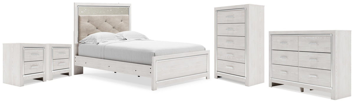 Hoover Furniture Outlet - Ashley Furniture - Altyra Full Panel Bed, Dresser, Chest and 2 Nightstands - Full Panel Bed, Dresser, Chest and 2 Nightstands - B2640B81