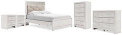 Hoover Furniture Outlet - Ashley Furniture - Altyra Full Panel Bed, Dresser, Chest and 2 Nightstands - Full Panel Bed, Dresser, Chest and 2 Nightstands - B2640B81