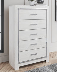Hoover Furniture Outlet - Ashley Furniture - Altyra Chest of Drawers - Five Drawer Chest / White - B2640-46