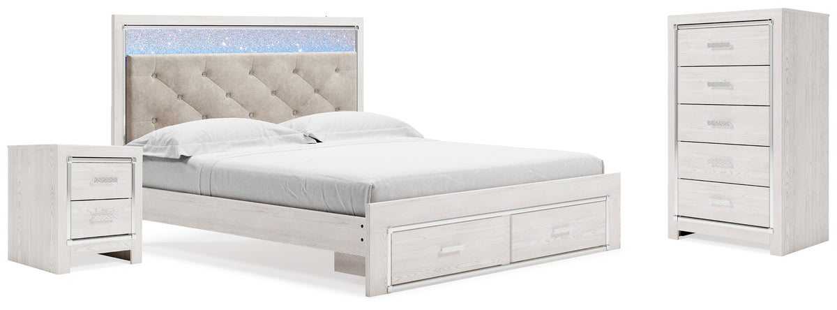 Hoover Furniture Outlet - Ashley Furniture - Altyra King Storage Bed, Chest and Nightstand - King Storage Bed, Chest and Nightstand - B2640B44