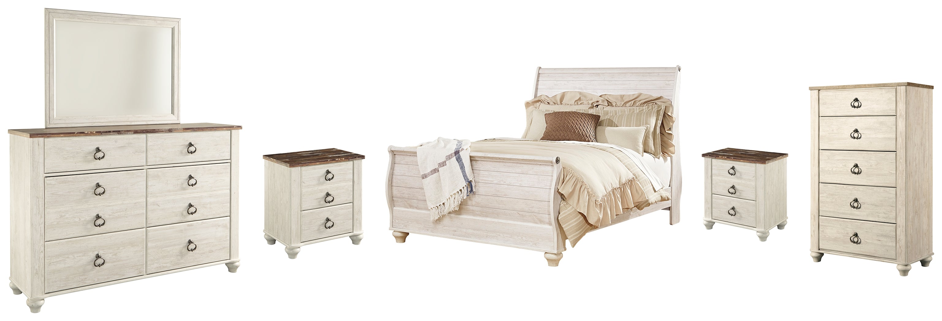 Willowton Queen Sleigh Bed