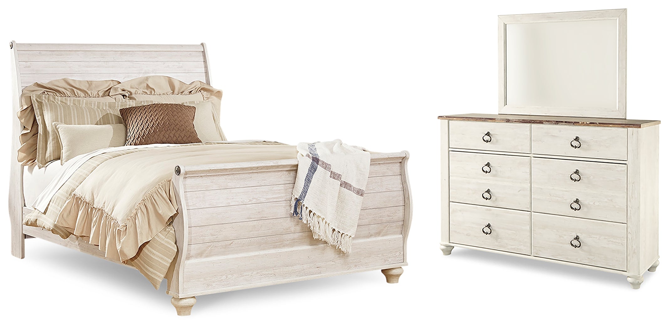 Willowton Queen Sleigh Bed