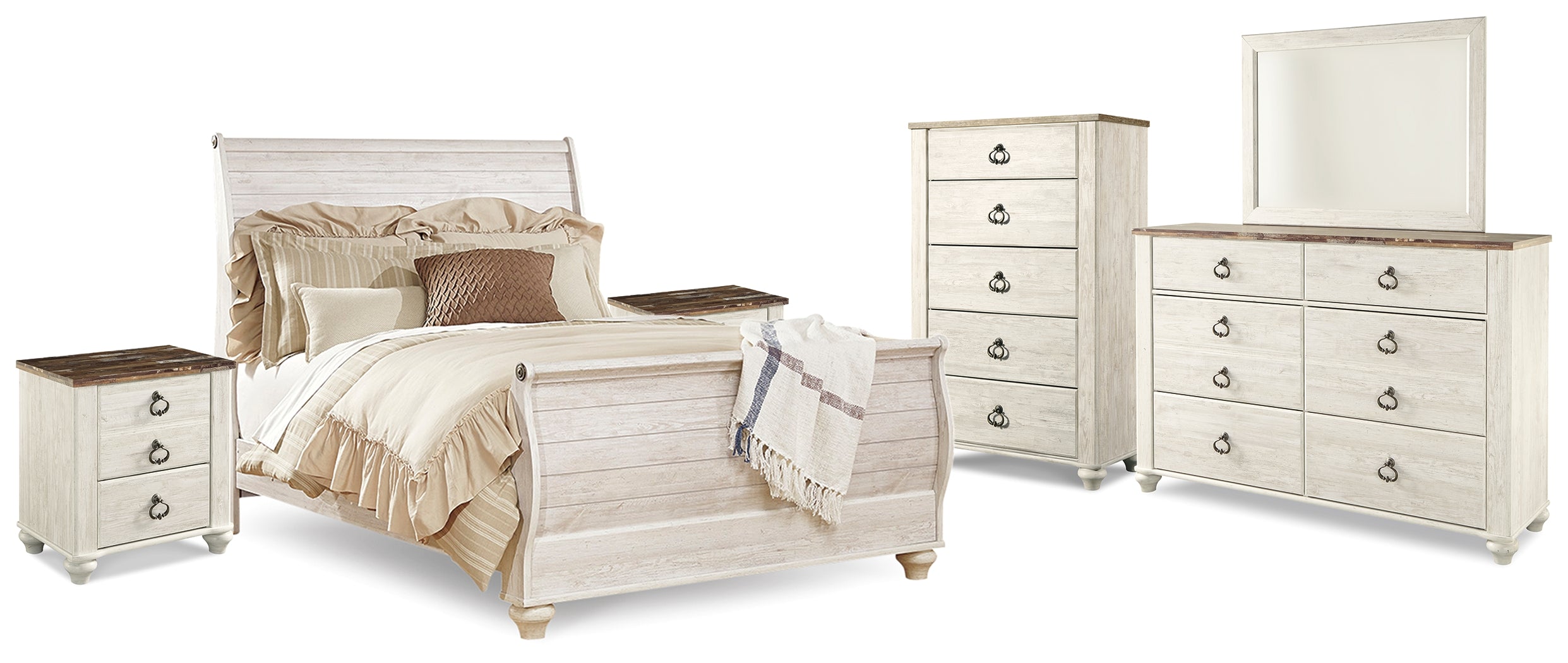 Willowton Queen Sleigh Bed
