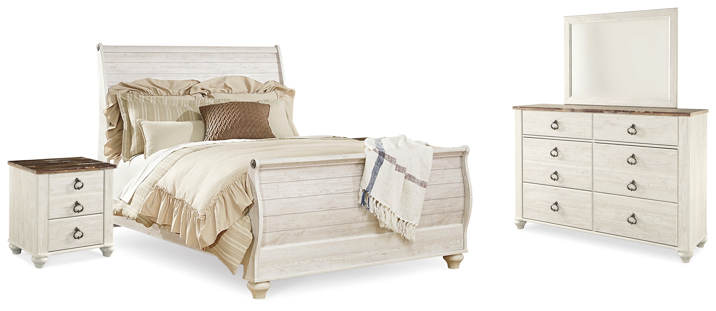 Willowton Queen Sleigh Bed