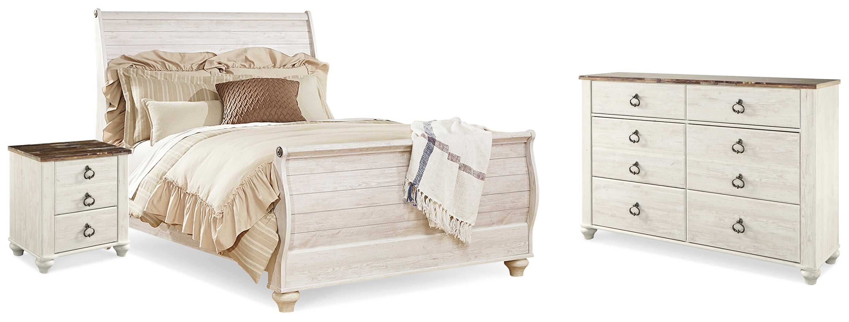 Willowton Queen Sleigh Bed