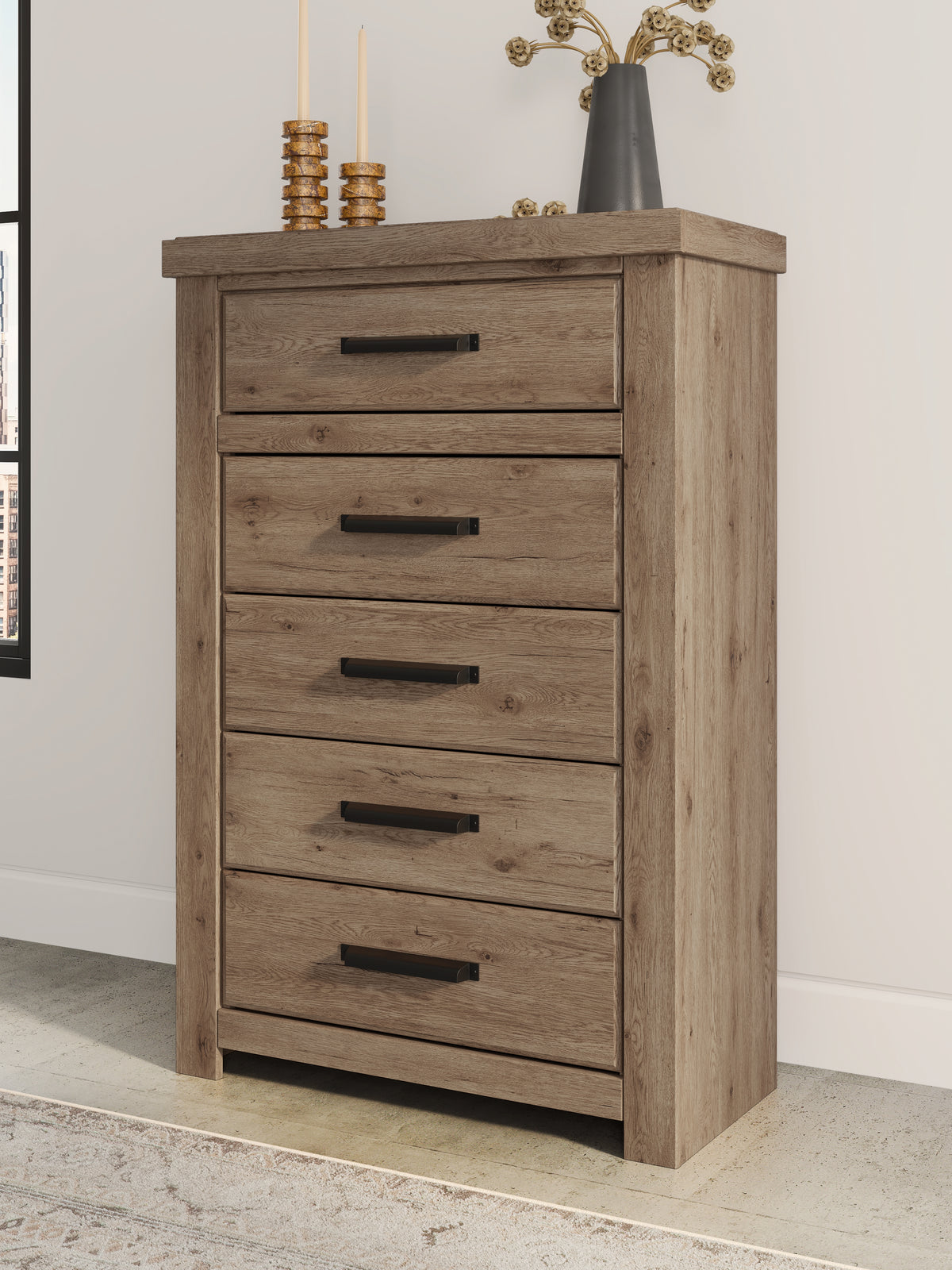 Hoover Furniture Outlet - Ashley Furniture - Oliandon Chest of Drawers - Five Drawer Chest - PCB2844-46