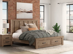 Hoover Furniture Outlet - Ashley Furniture - Oliandon King Panel Storage Bed - King Panel Storage Bed - PCB2844B7