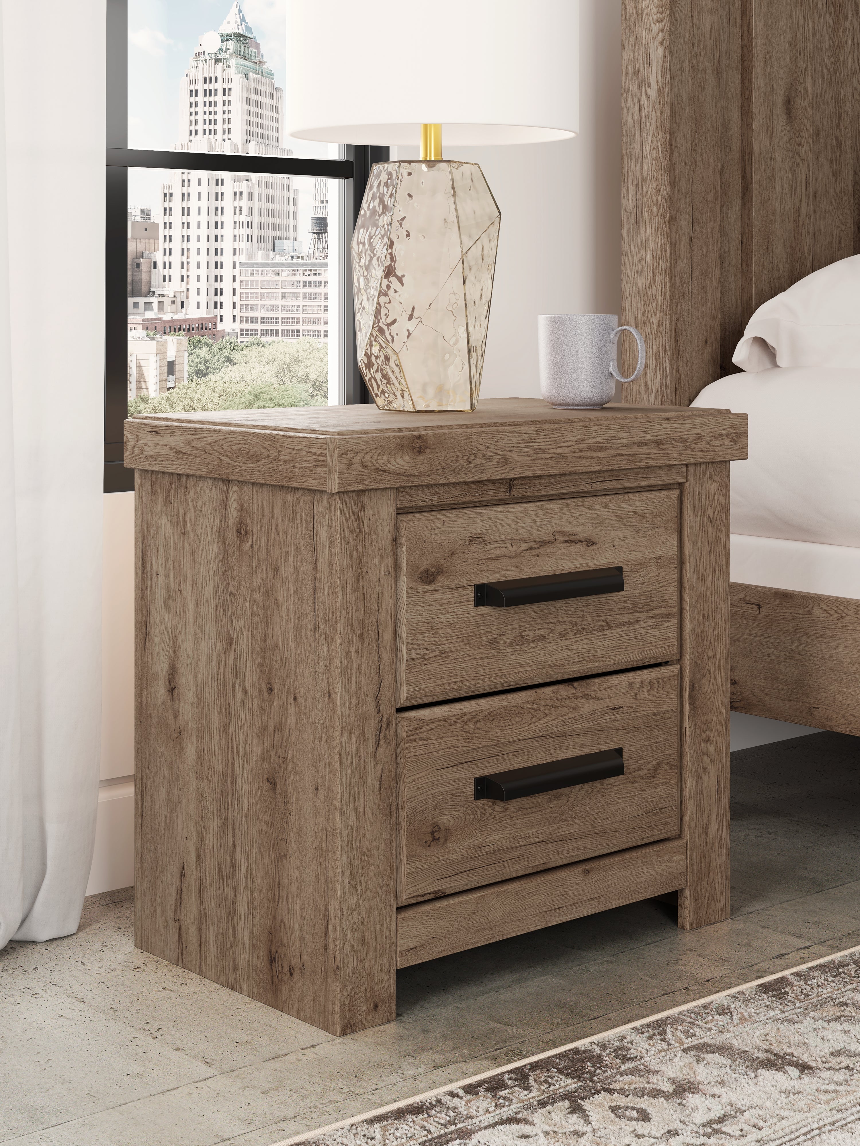 Hoover Furniture Outlet - Ashley Furniture - Oliandon Nightstand - Two Drawer Night Stand - PCB2844-92