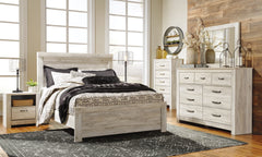 Hoover Furniture Outlet - Ashley Furniture - Bellaby Queen Panel Bed - Queen Panel Bed / Whitewash - B331B2