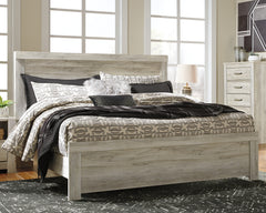 Hoover Furniture Outlet - Ashley Furniture - Bellaby King Panel Bed - King Panel Bed / Whitewash - B331B8