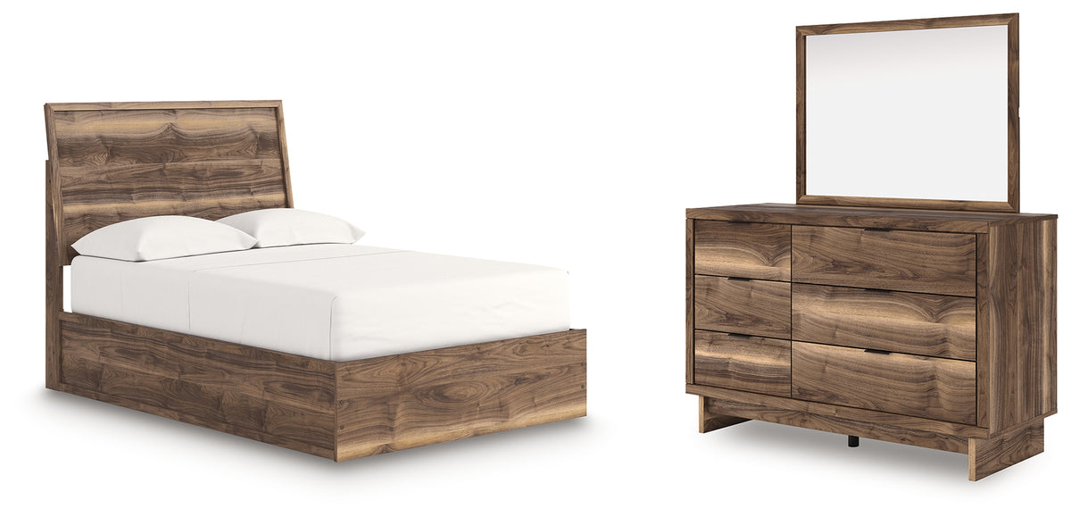 Hoover Furniture Outlet - Ashley Furniture - Chirason Full Panel Platform Bed, Dresser and Mirror - Full Panel Platform Bed, Dresser and Mirror - PCB3367B26