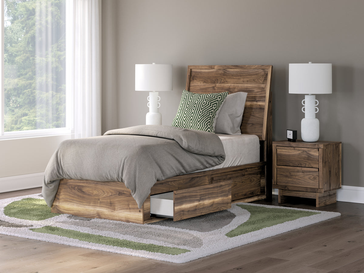 Hoover Furniture Outlet - Ashley Furniture - Chirason Twin Panel Bed with Storage - Twin Panel Bed with Storage - PCB3367B27